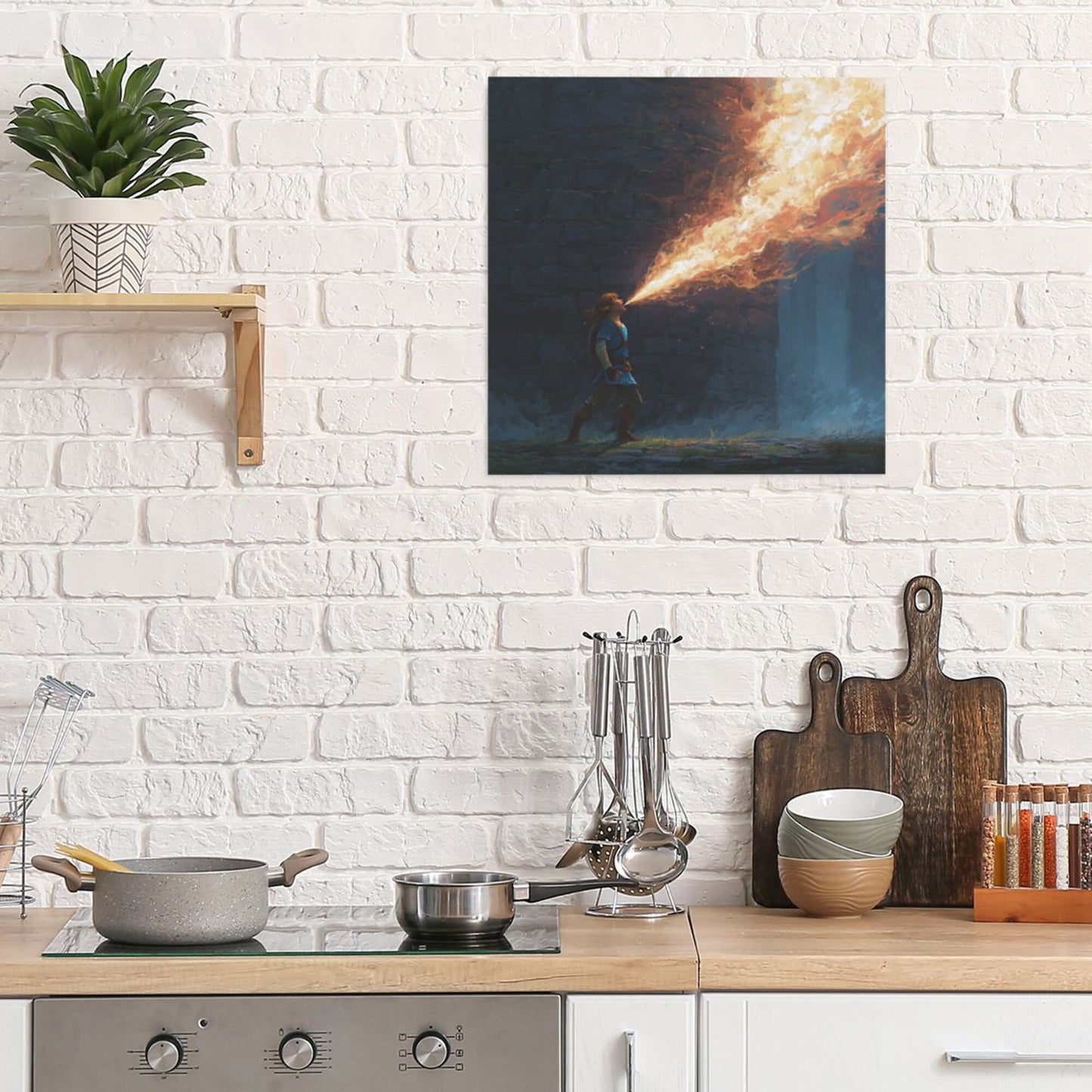 40×40cm Square Canvas Wall Art Unframed Modern Decorative Painting