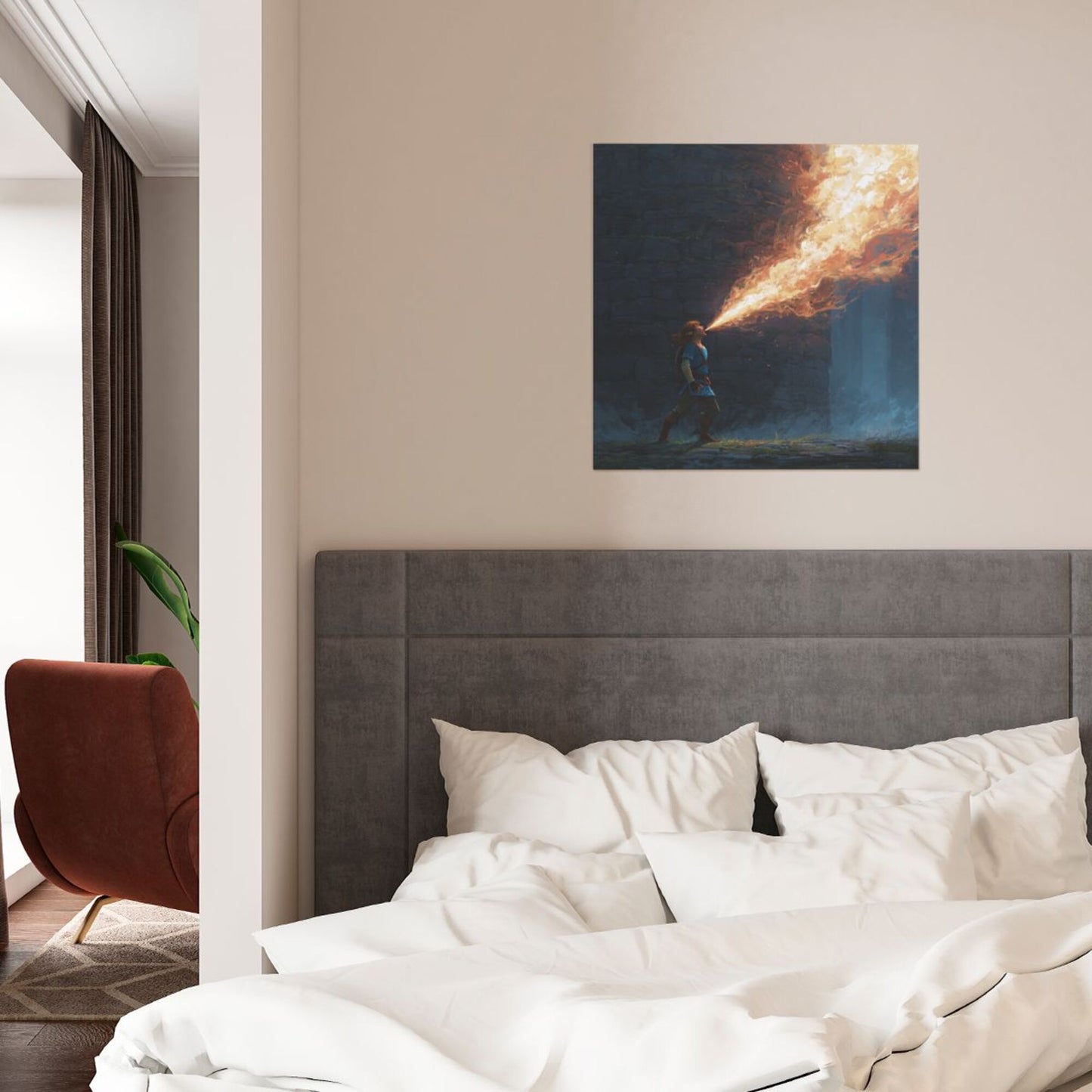 40×40cm Square Canvas Wall Art Unframed Modern Decorative Painting