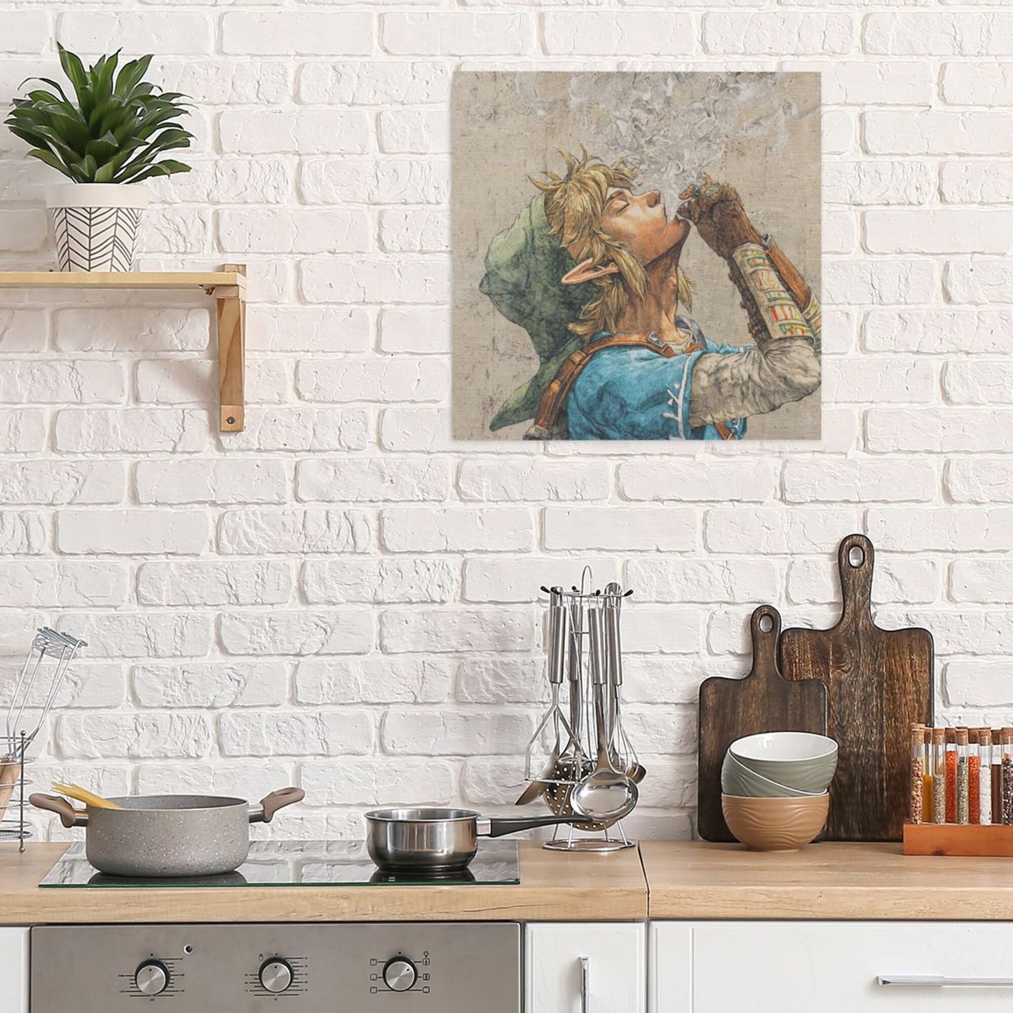 Artistic Square Canvas Wall Hanging 40×40cm Unframed High-Definition Printed Fabric Painting