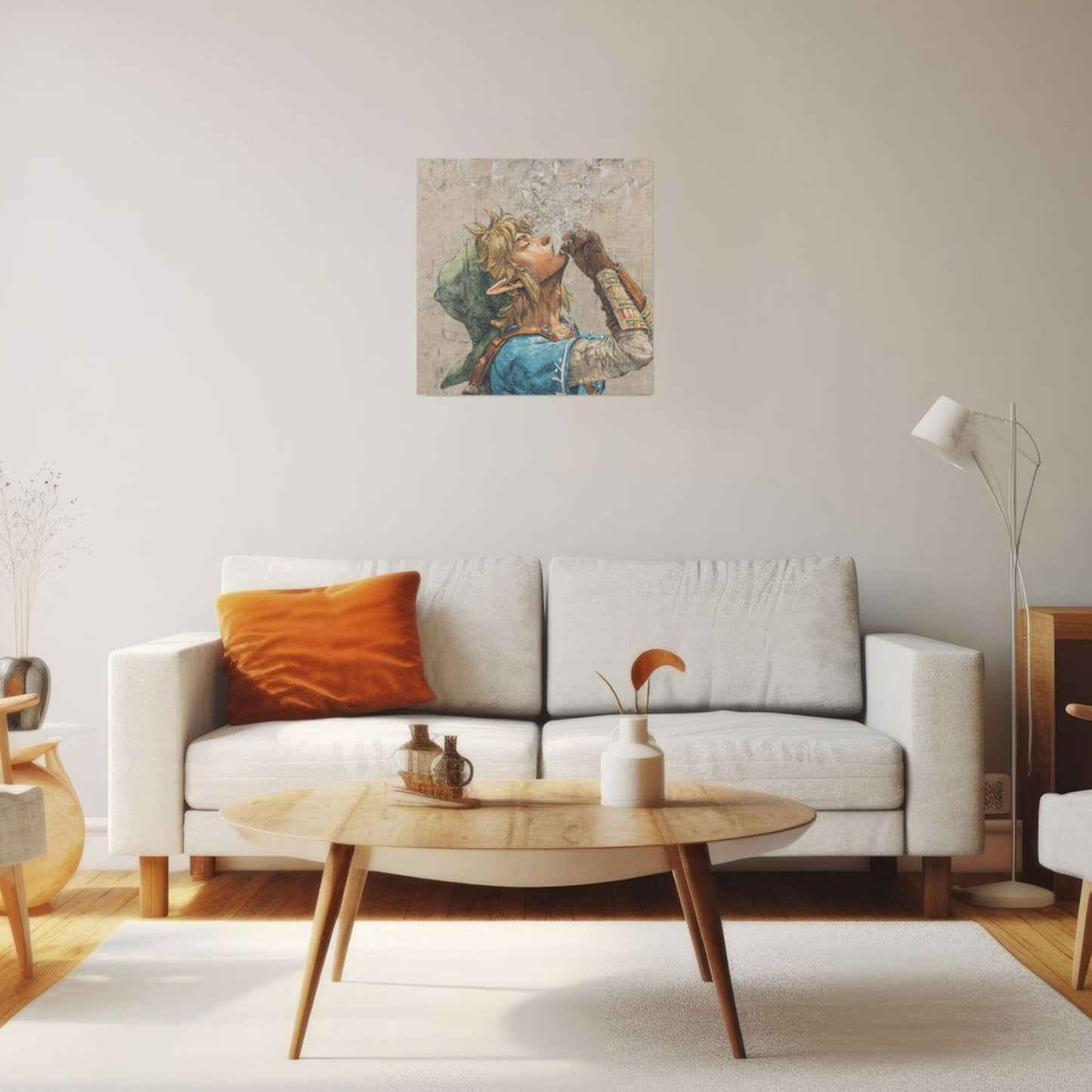 Artistic Square Canvas Wall Hanging 40×40cm Unframed High-Definition Printed Fabric Painting