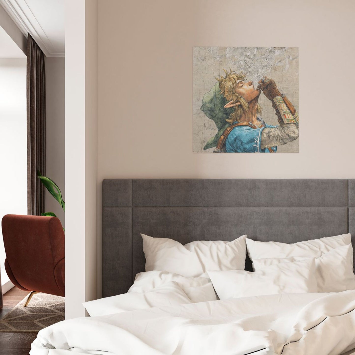 Artistic Square Canvas Wall Hanging 40×40cm Unframed High-Definition Printed Fabric Painting