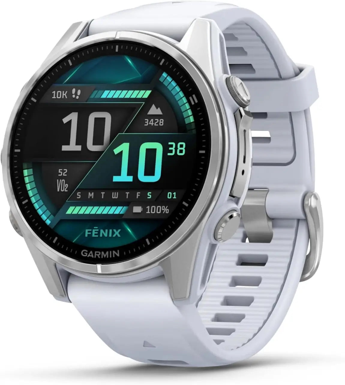 Garmin fēnix® 8 – 51 mm, AMOLED, Sapphire, Premium Multisport GPS Smartwatch, Long-Lasting Battery Life, Dive-Rated, Built-in LED Flashlight, Titanium with Spark Orange/Graphite Band