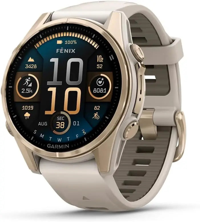 Garmin fēnix® 8 – 51 mm, AMOLED, Sapphire, Premium Multisport GPS Smartwatch, Long-Lasting Battery Life, Dive-Rated, Built-in LED Flashlight, Titanium with Spark Orange/Graphite Band
