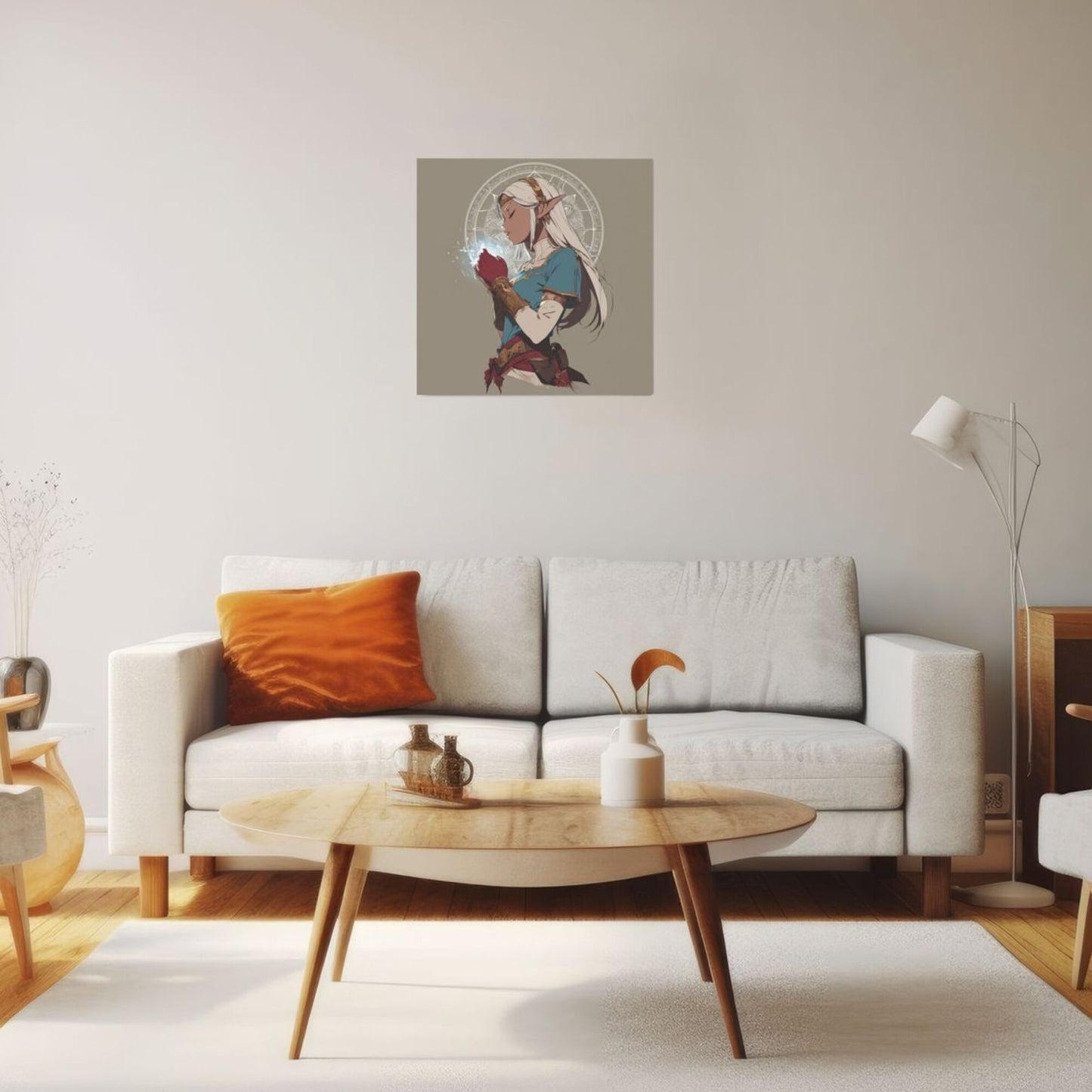Artistic Square Canvas Wall Art 40×40cm Unframed Decorative Fabric Painting