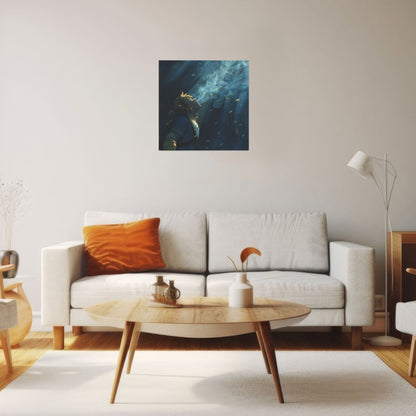 Underwater Artistic Square Canvas Wall Art 40×40cm Unframed Decorative Fabric Painting