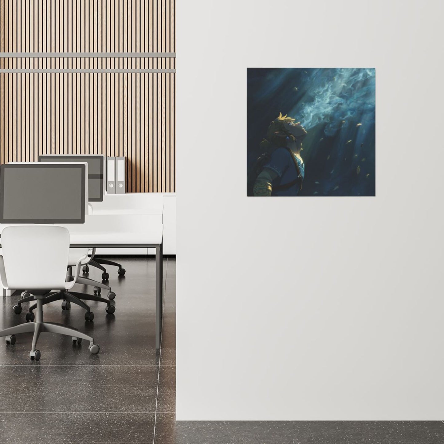Underwater Artistic Square Canvas Wall Art 40×40cm Unframed Decorative Fabric Painting