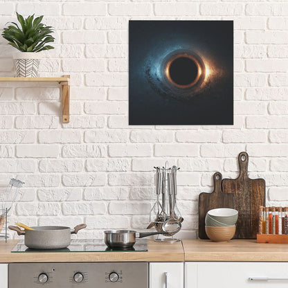 Cosmic Black Hole Artistic Square Canvas Wall Art 40×40cm Unframed Decorative Fabric Painting