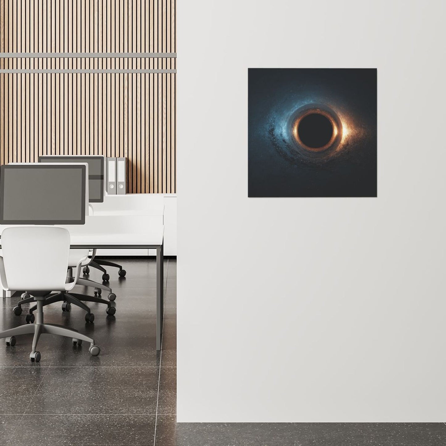 Cosmic Black Hole Artistic Square Canvas Wall Art 40×40cm Unframed Decorative Fabric Painting